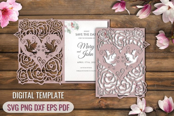 Birds Wedding Invitation Templates