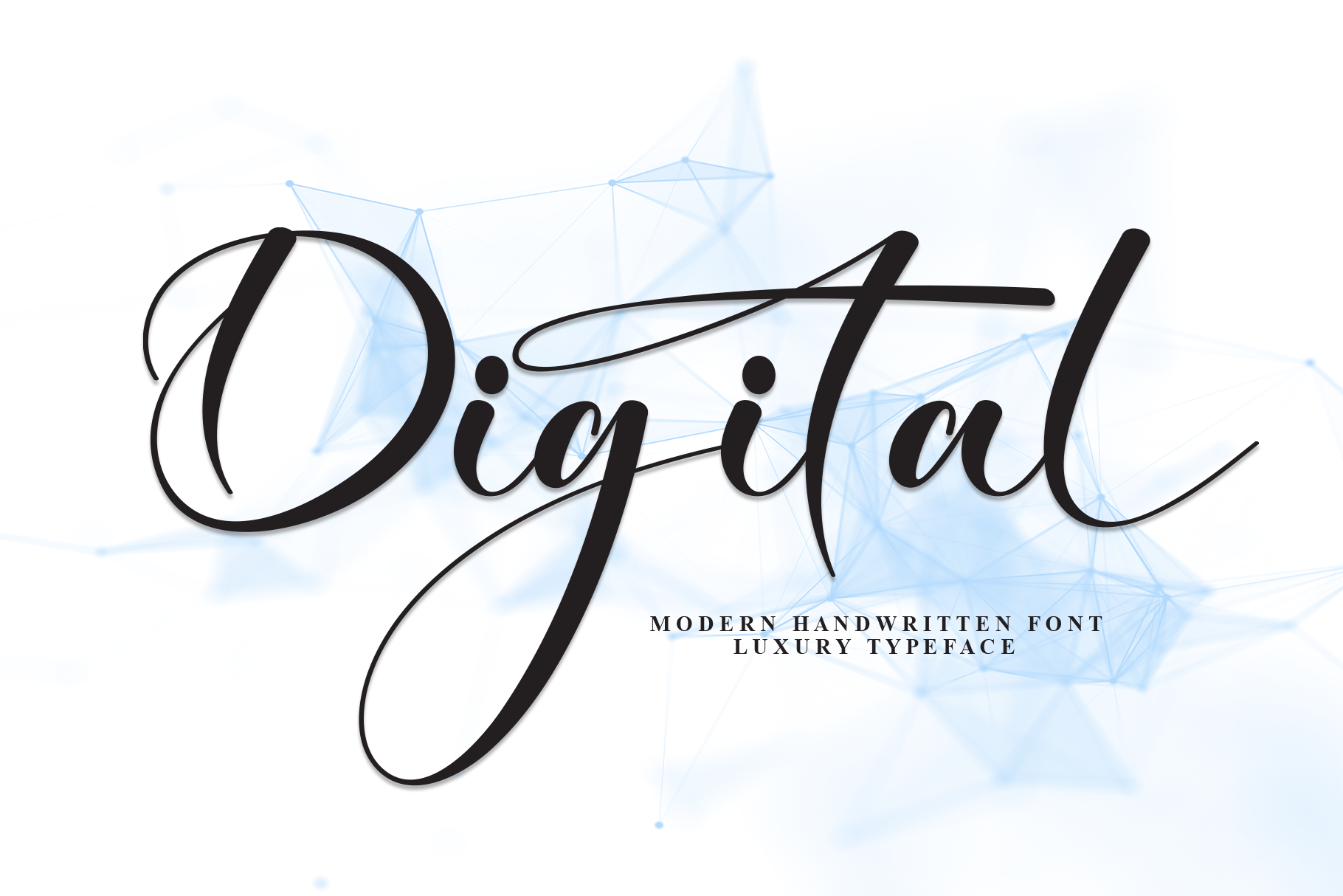 Digital Font by Creativewhitee · Creative Fabrica