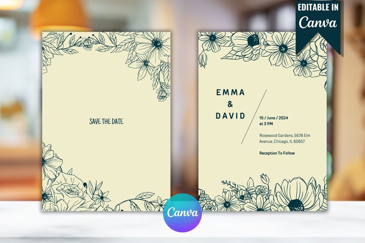 Editable Wedding Invitation Template