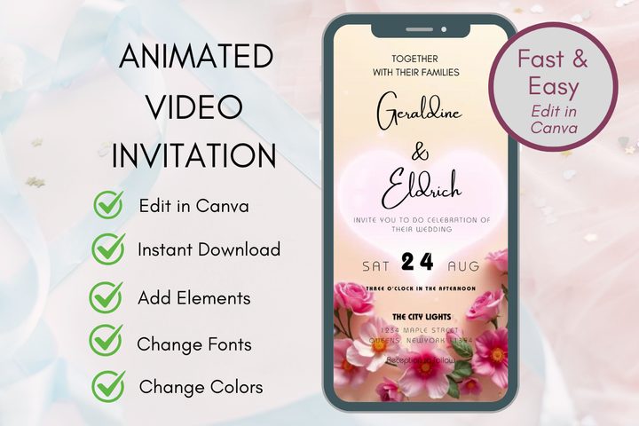 Editable Wedding Invitation Template
