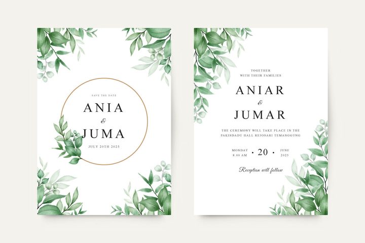 Elegant Wedding Invitations Set