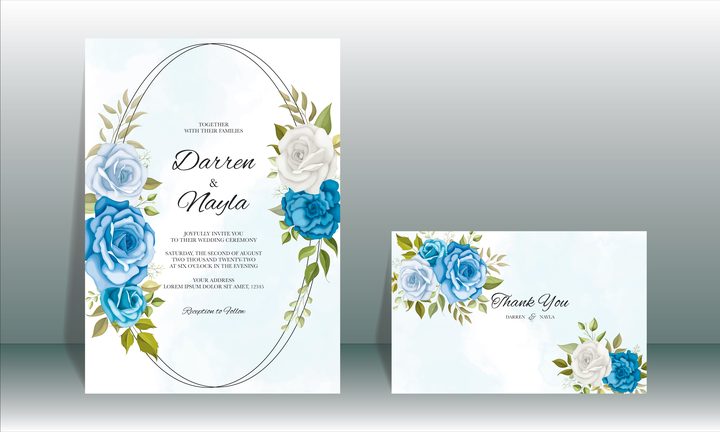 Elegant Wedding Invitations with Roses