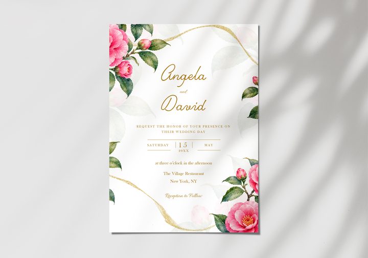 Floral Wedding Invitation Templates