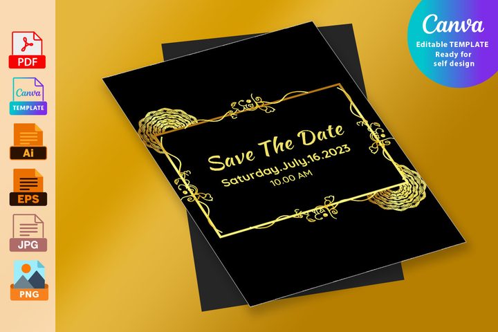 Luxury Wedding Invitation Cards Template