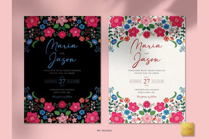 Mexican Theme Wedding Invitation Templat