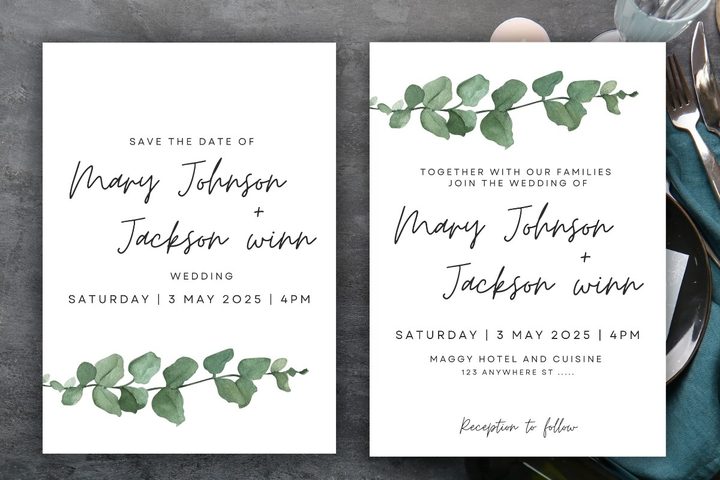 Minimal Wedding Invitation