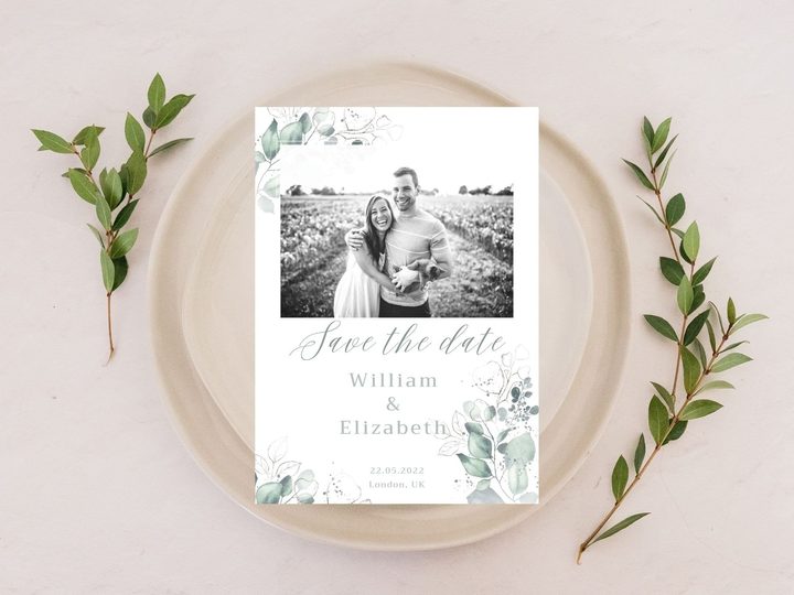 Minimal Wedding Invitation Card Template
