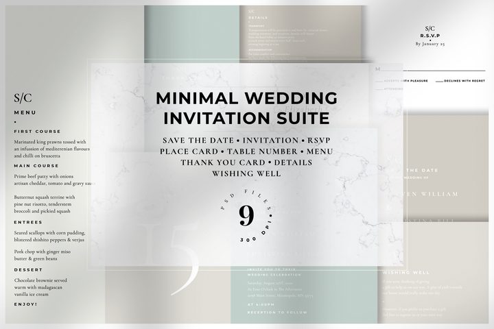 Minimal Wedding Invitation Suite