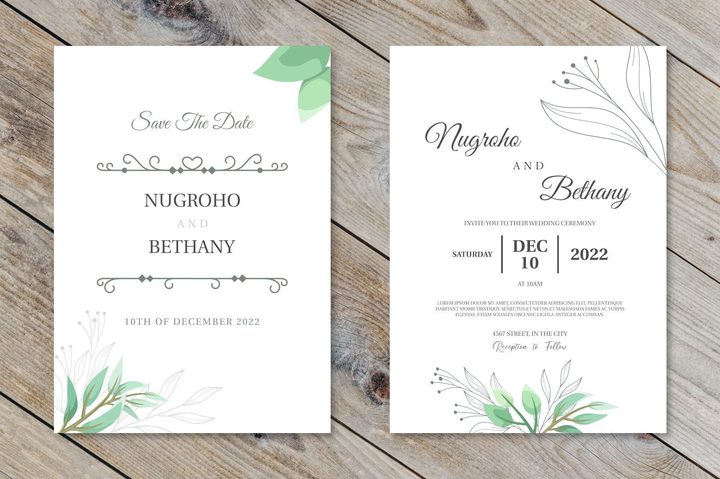 Minimal Wedding Invitation Template