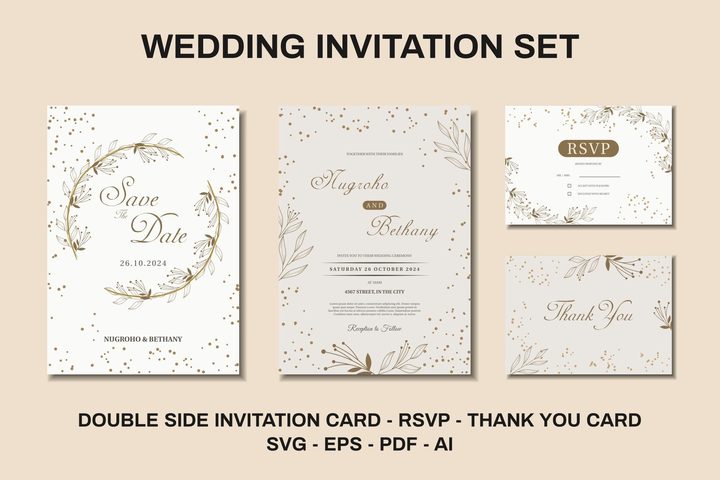 Minimal Wedding Invitation Template
