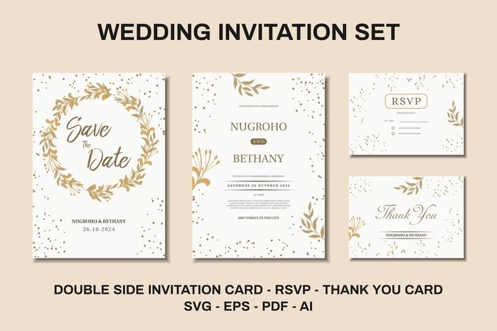 Minimal Wedding Invitation Template