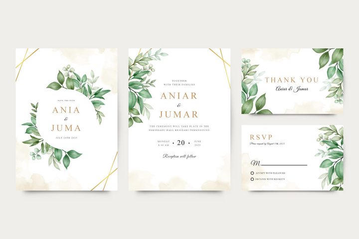 Set of Wedding Invitation Templates