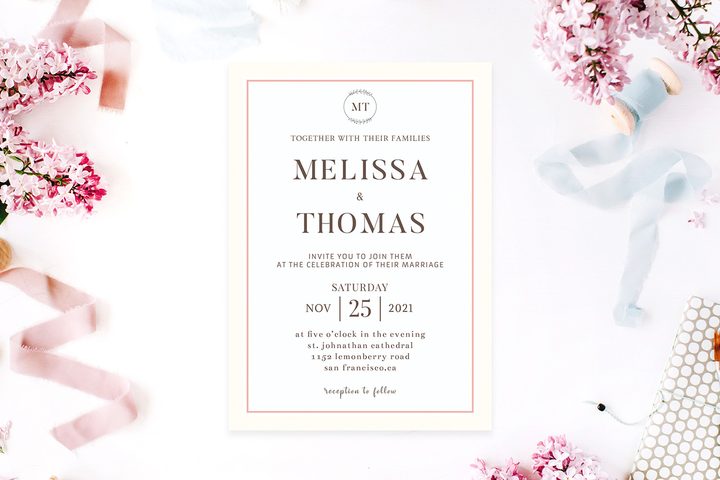 Simple Minimal Wedding Invitation