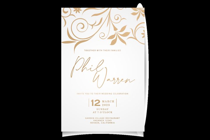 Three Set Wedding Invitation Cards